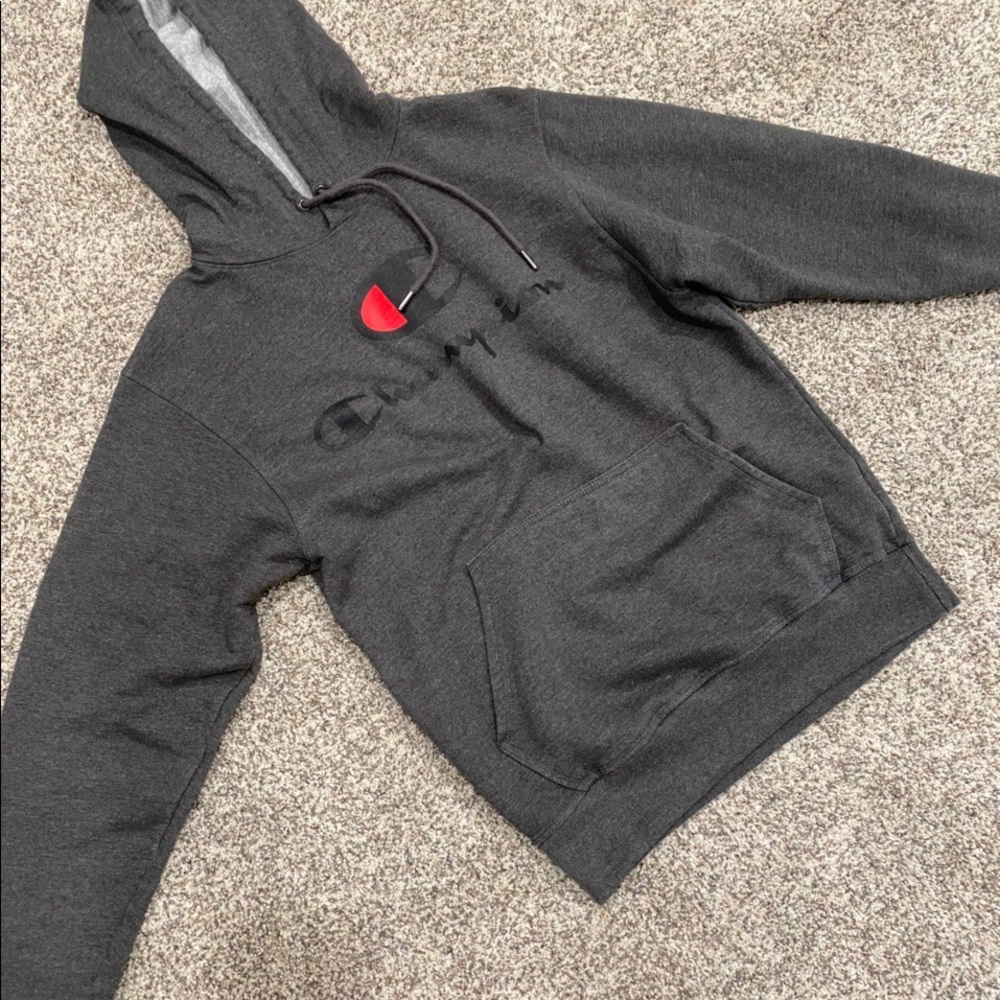 Champion Heather Grey Hoodie/Sweatshirt